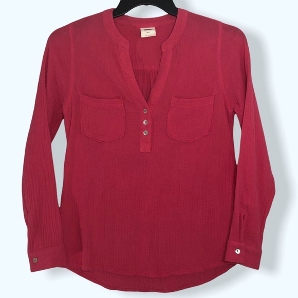 Mote Pink Textured Waffle Warm Top Sz Sm - Picture 1 of 5